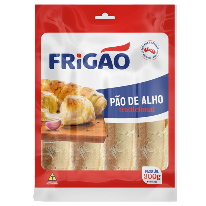 PÃO DE ALHO FRIGÃO SEM REFRIGERAÇÃO C/4 300GR